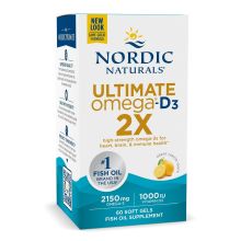 Nordic Naturals Ultimate Omega 2X 180 kapsułek miękkich o smaku cytrynowym