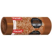 Paclan Worki do segregacji BIO brązowe 60L 20 sztuk