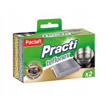 Paclan Practi Teflonex gąbki do naczyń srebrne 2 sztuki