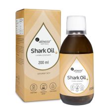 Aliness Shark Oil z wątroby rekina wit. A wit. D3 200 ml o smaku cytrynowym