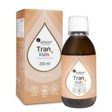 Aliness Tran olej z dorsza KIDS + Wit. A 400 µg 200ml o smaku pomarańczowym