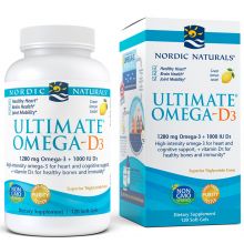 Nordic Naturals Ultimate Omega z witaminą D3 120 miękkich kapsułek o smaku cytrynowym