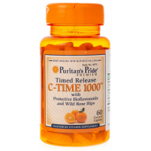 Puritan's Pride C-1000 mg witamina C z biofalwonoidami i dziką różą 60 tabletek powlekanych