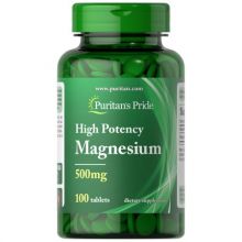 Puritan's Pride High Potency Magnesium (Magnez) 500 mg 100 tabletek