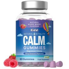 NATURAL VITALITY Calm Kids Magnesium 60 żelek smak malinowo-truskawkowy