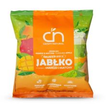 Crispy Natural Jabłko suszone o smaku mango i matchy musujące plasterki 18g
