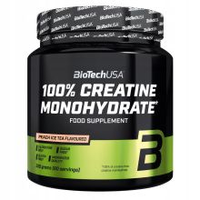 BioTech USA 100% monohydrat kreatyny 300 g o smaku ice tea peach