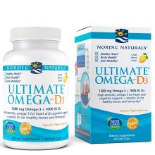 Nordic Naturals Ultimate Omega z witaminą D3 60 miękkich kapsułek o smaku cytrynowym