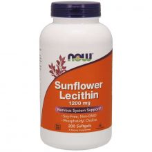Now Foods Sunflower Lecithin lecytyna z nasion słonecznika 1200 mg 200 kapsułek