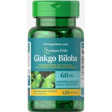 Puritan's Pride Ginkgo Blioba 60 mg standaryzowany ekstrakt 120 kapsułek