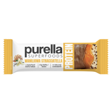 Purella Superfoods Protein bar baton proteinowy waniliowa straciatella 45g