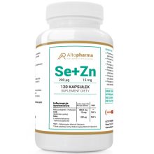 Altopharma Selen 200 µg + Cynk 15 mg+ Prebiotyk Vege 120 kapsułek