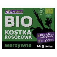 Naturavena Bulion Kostki Warzywne Bezglutenowe BIO (6 x 11 g) 66 g