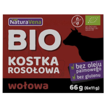 Naturavena Bulion Kostki Wołowe Bezglutenowe BIO (6 x 11 g) 66 g