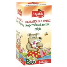 Apotheke Herbatka Dla Dzieci Koper Włoski Melisa Mięta Po 6 msc BIO 30g (20x1,5g)