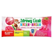 Mniam Mniam Starpharma Lizak Malinowy Z Witaminą D I C Bezglut. 6 g