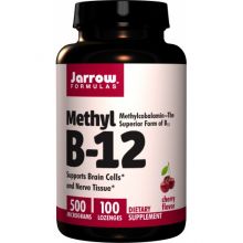 Jarrow Formulas Metylokobalamina Methyl B-12 500mcg 100 tabletek do ssania o smaku wiśniowym