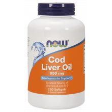 Now Foods Cod Liver Oil 650 mg 250 kapsułek