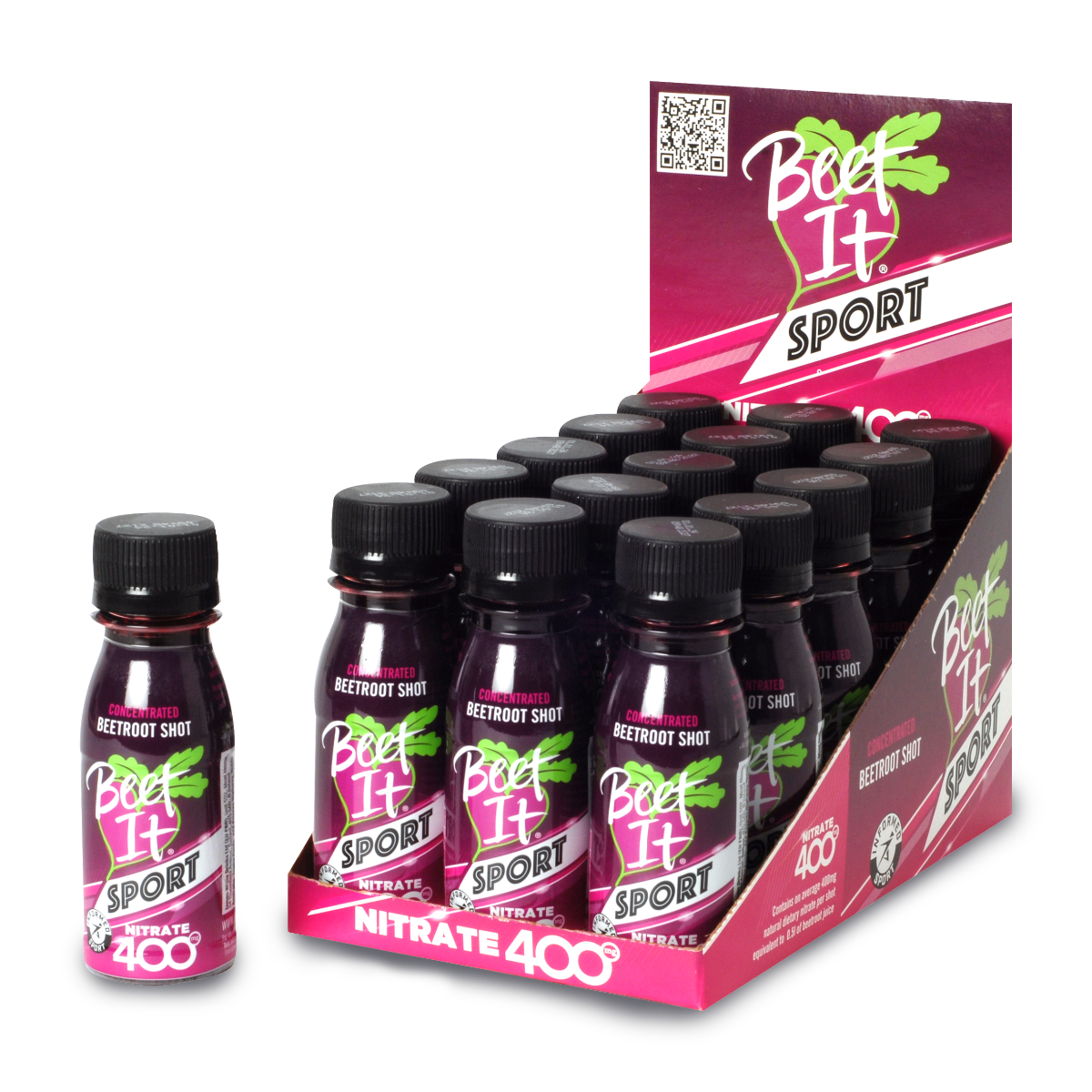 Beet It Shot z buraka pakiet 15 sztuk x 70ml 400mg azotanów