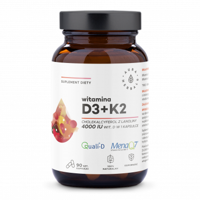 Aura Herbals Witamina D3 4000 IU + K2 90 kapsułek